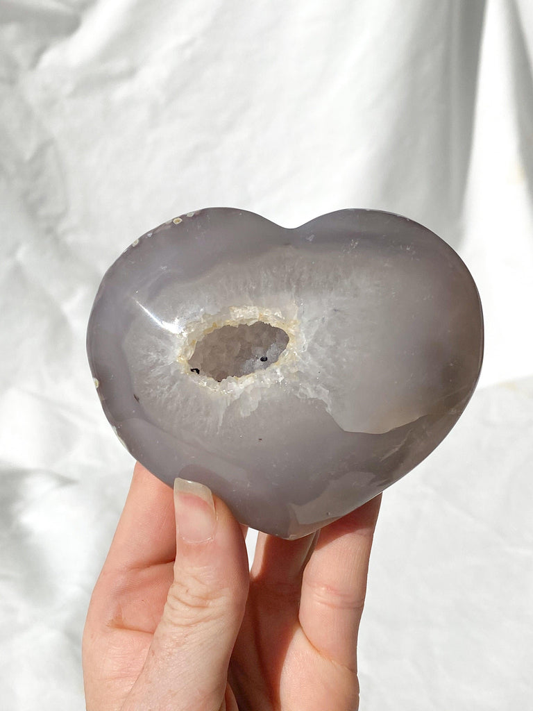 Agate Druzy Heart - Unearthed Crystals
