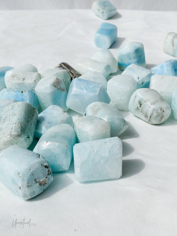 Blue Aragonite Tumbles | Large - Unearthed Crystals