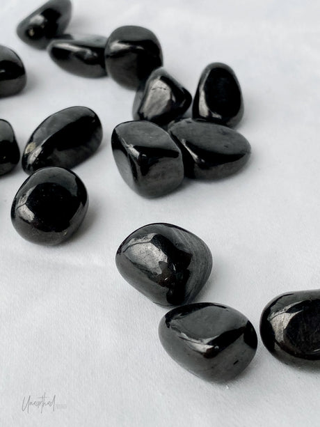 Jet Stone Tumbles | Mini - Unearthed Crystals