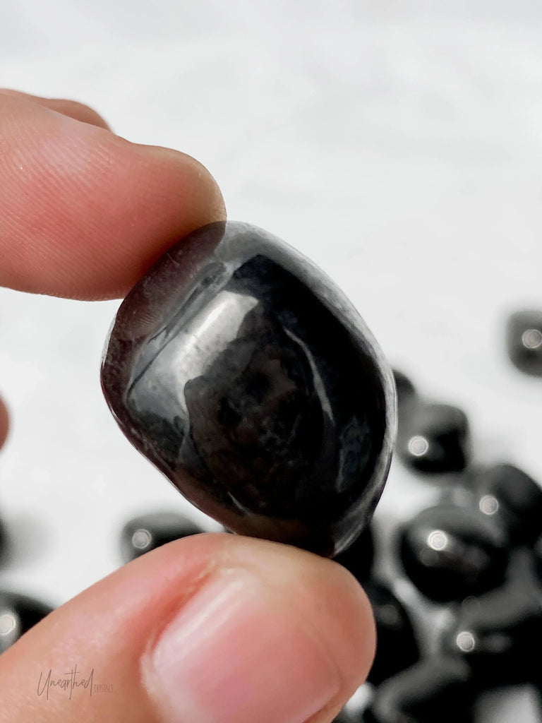 Jet Stone Tumbles | Small - Unearthed Crystals