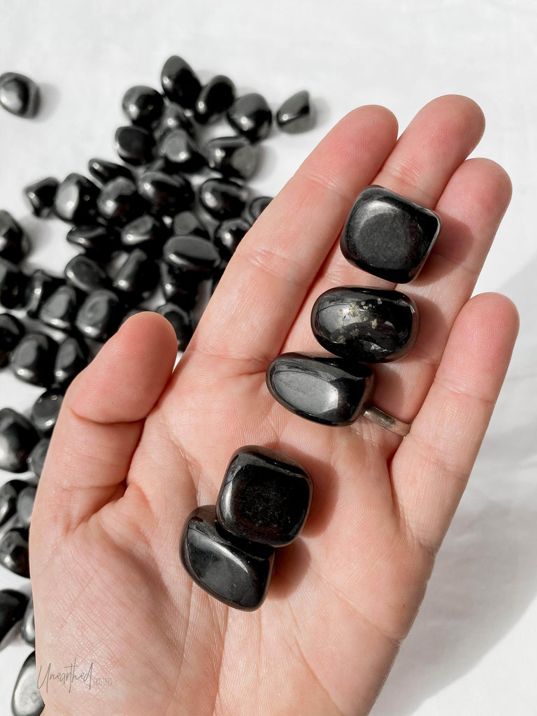 Jet Stone Tumbles | Small - Unearthed Crystals