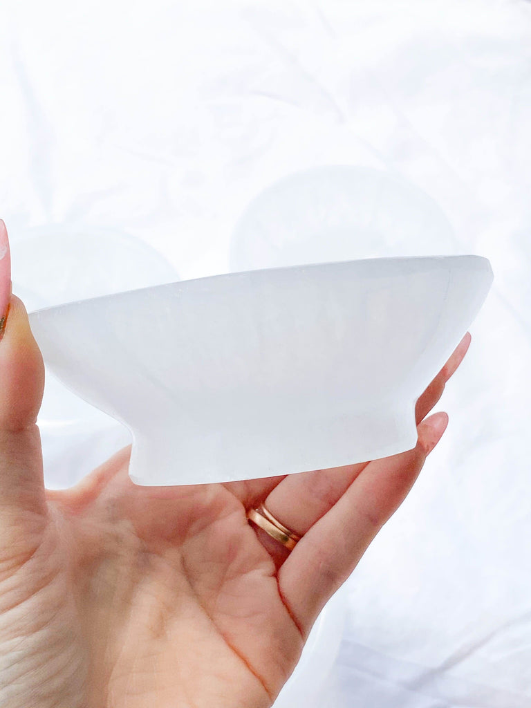 Selenite Footed Bowl | Medium - Unearthed Crystals