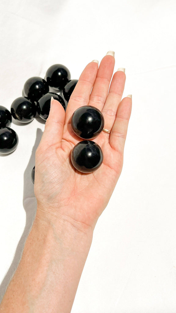 Silver Sheen Obsidian Sphere | Small - Unearthed Crystals