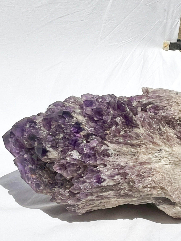 Elestial Amethyst Point with Smokey Quartz - Unearthed Crystals