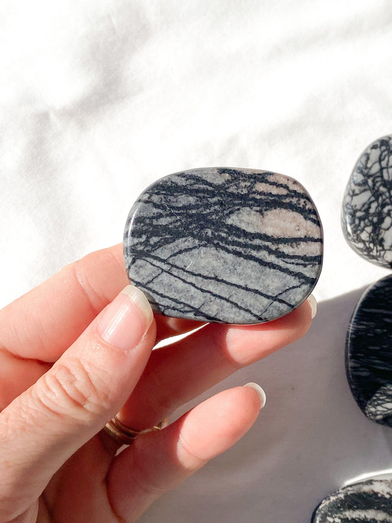 Picasso Jasper Flat Palm Stone - Unearthed Crystals