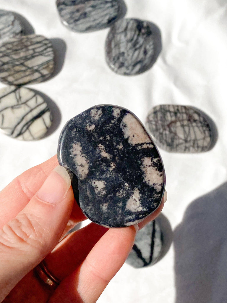 Picasso Jasper Flat Palm Stone - Unearthed Crystals