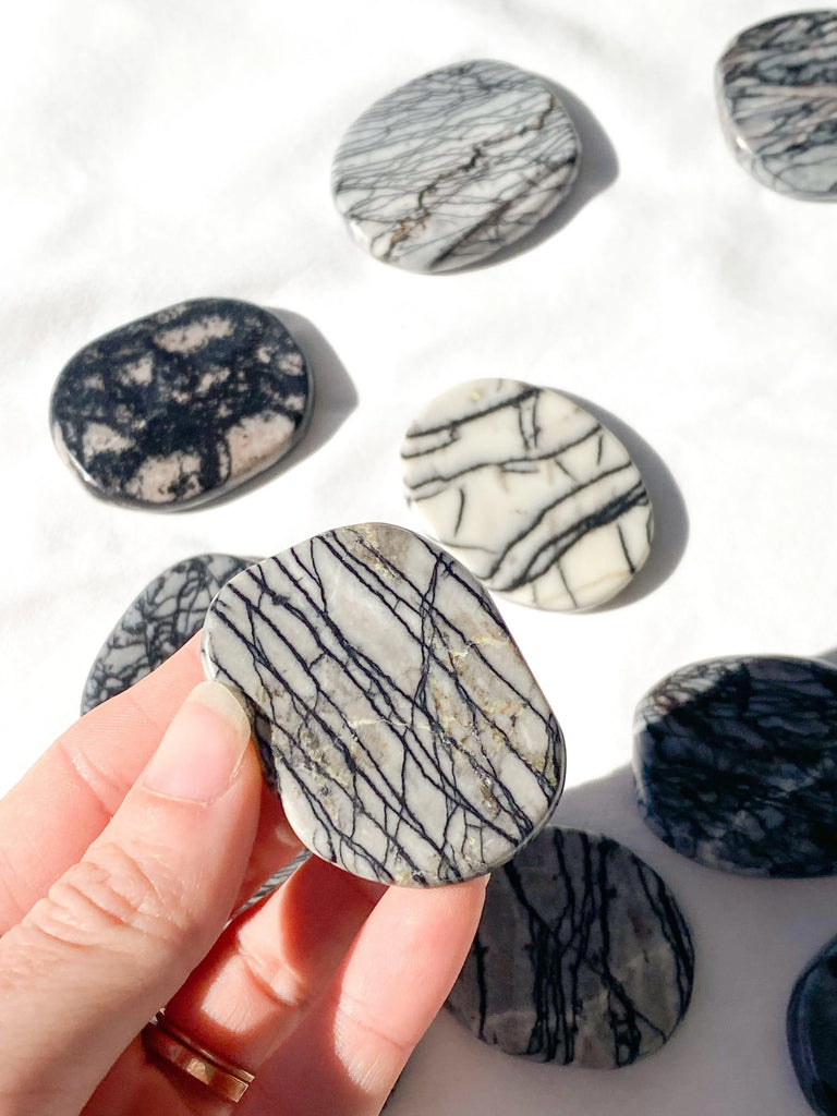 Picasso Jasper Flat Palm Stone - Unearthed Crystals