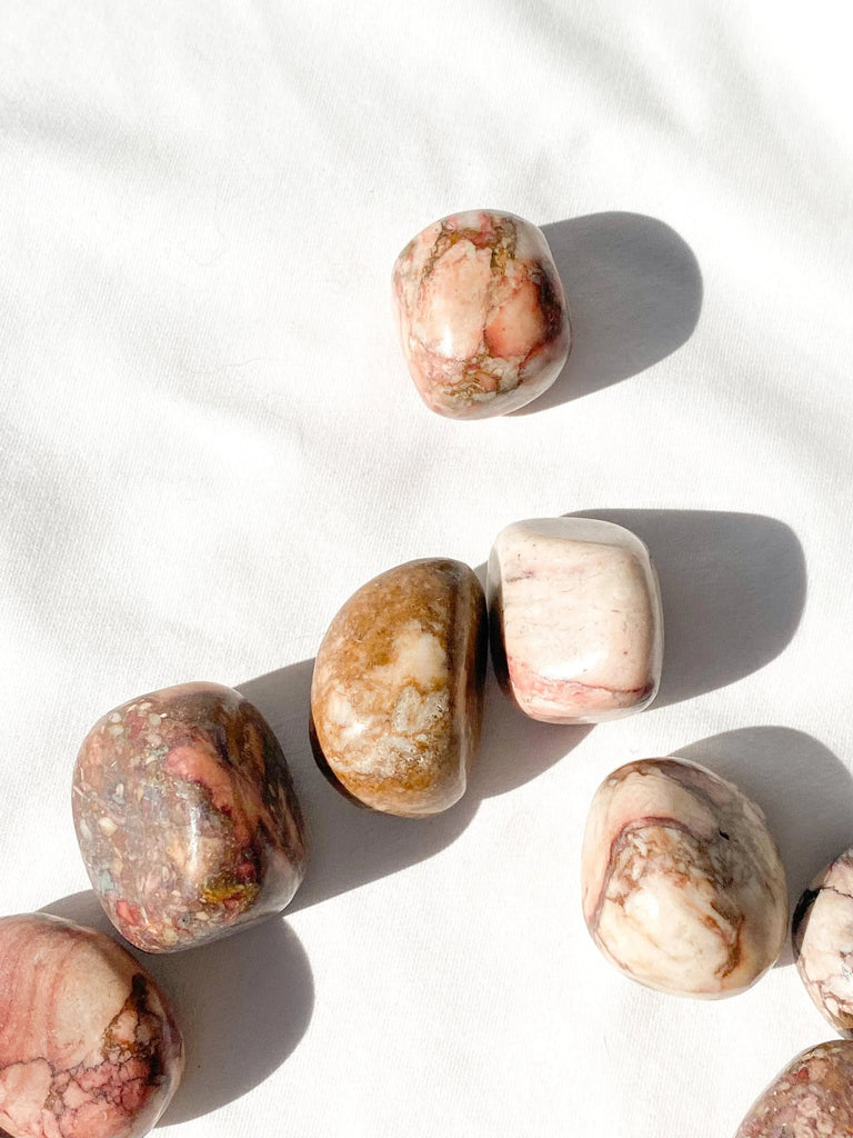 Rose Jasper Tumbles | Large - Unearthed Crystals