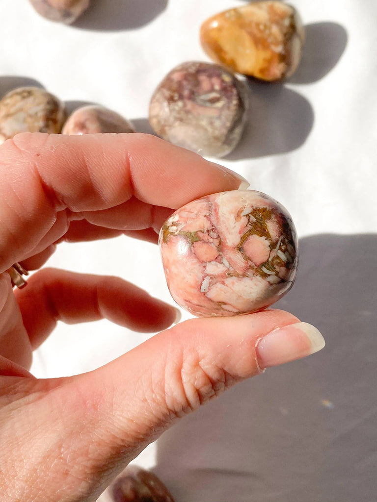 Rose Jasper Tumbles | Large - Unearthed Crystals