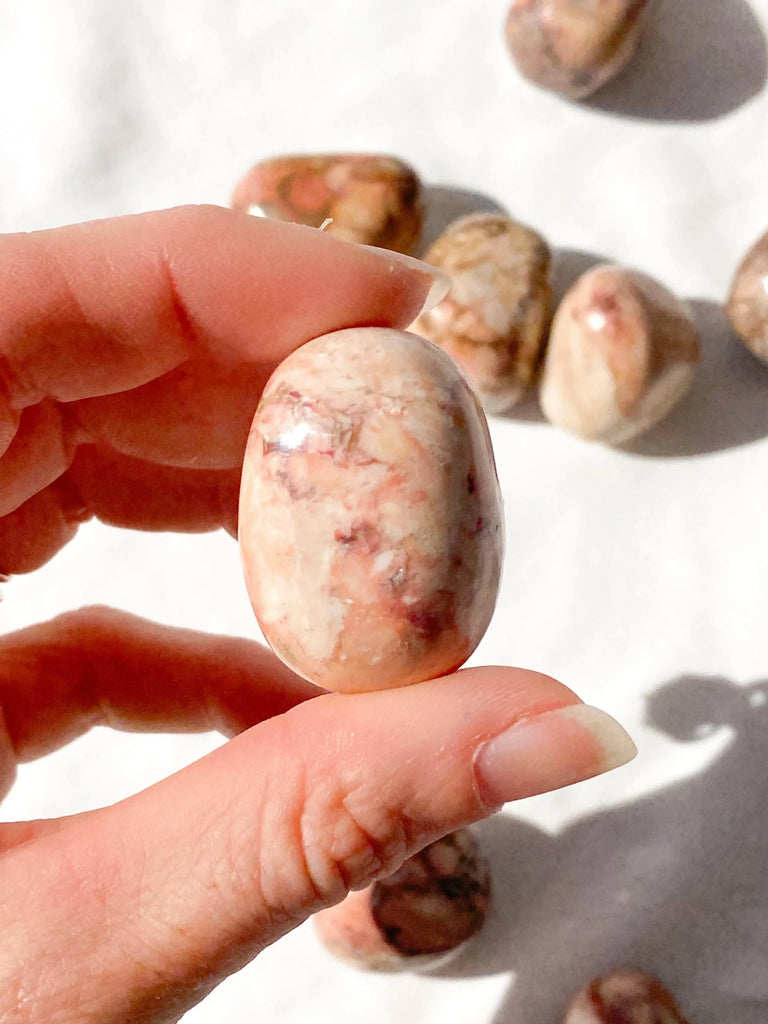 Rose Jasper Tumbles | Large - Unearthed Crystals