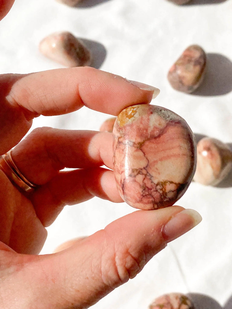 Rose Jasper Tumbles | Large - Unearthed Crystals