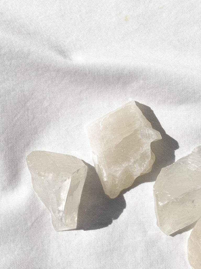 White Calcite Rough | Small - Unearthed Crystals