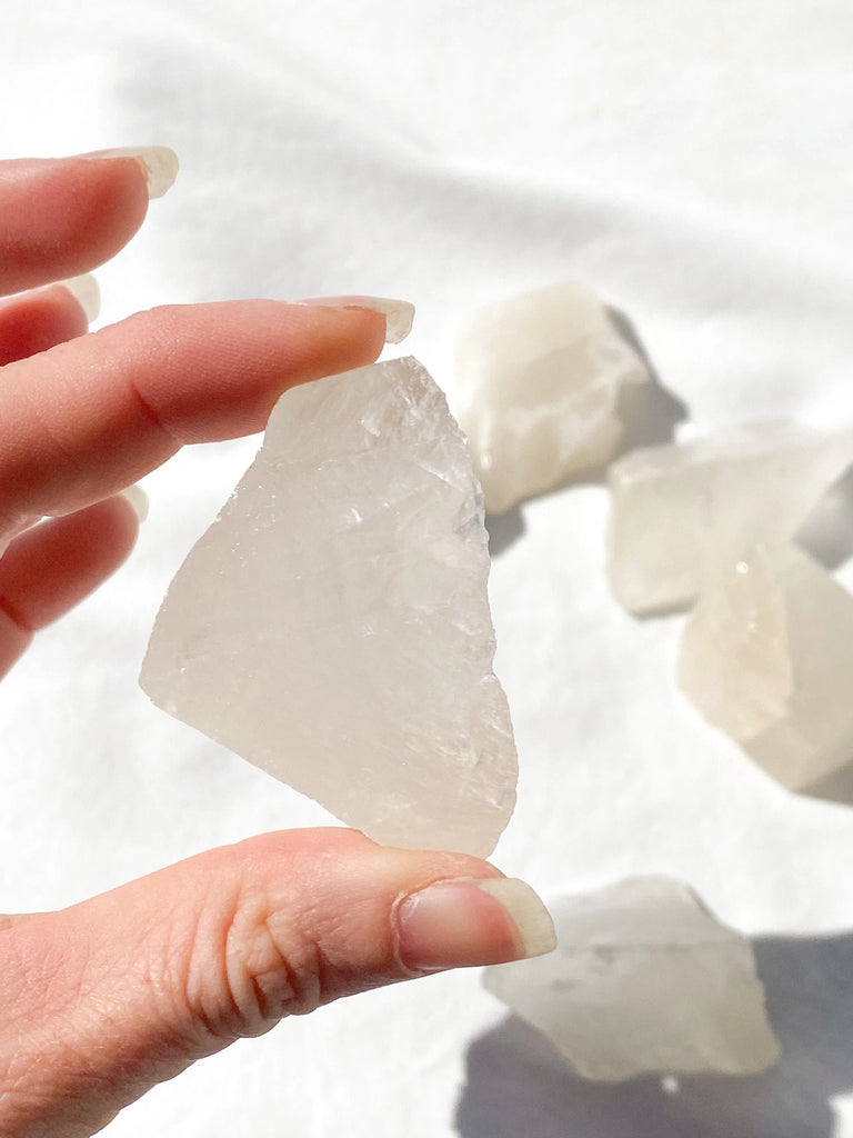 White Calcite Rough | Small - Unearthed Crystals