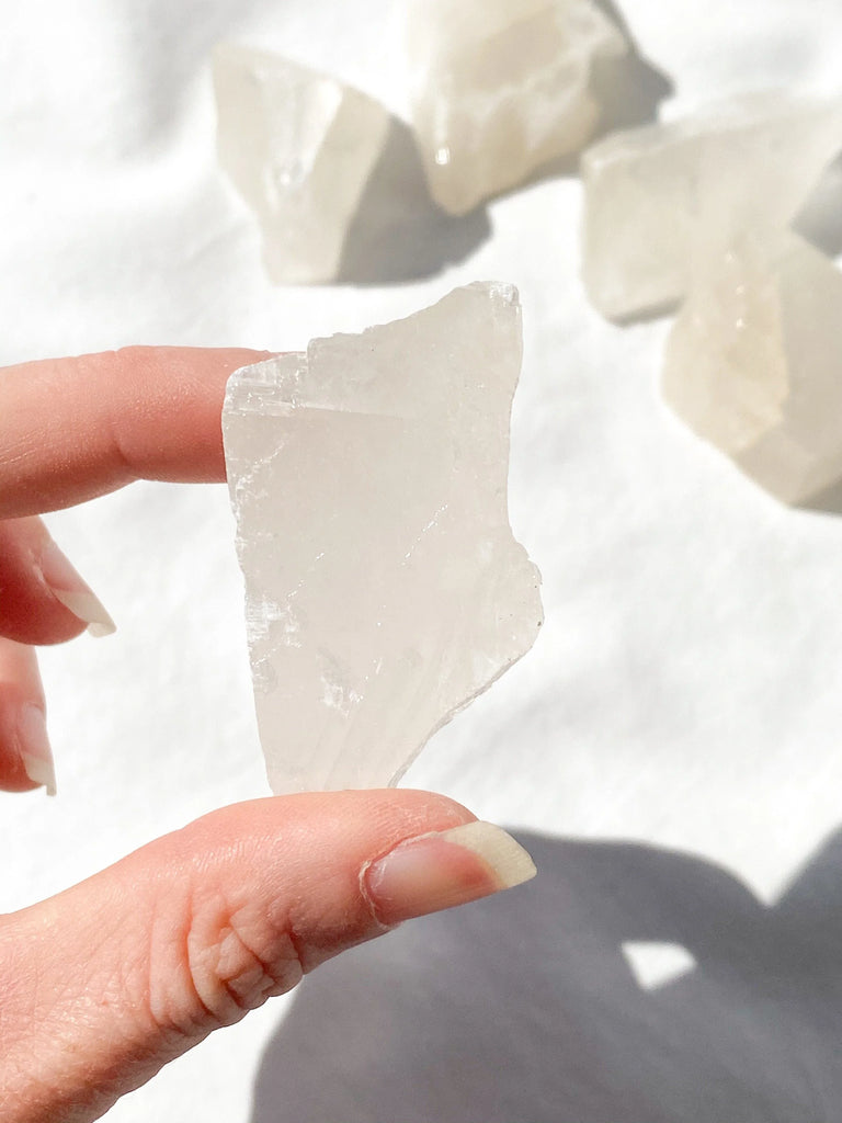 White Calcite Rough | Small - Unearthed Crystals