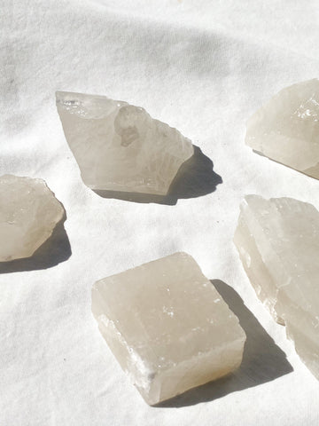White Calcite Rough | Medium - Unearthed Crystals