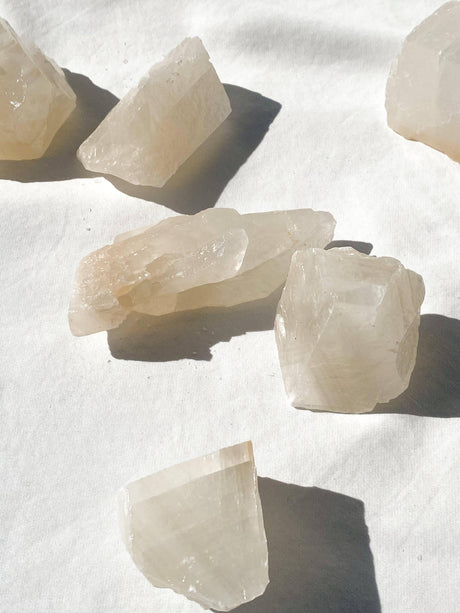 White Calcite Rough | Large - Unearthed Crystals
