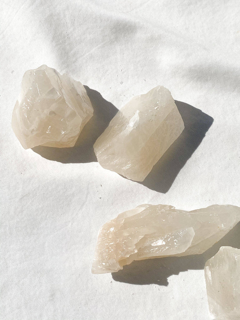 White Calcite Rough | Large - Unearthed Crystals