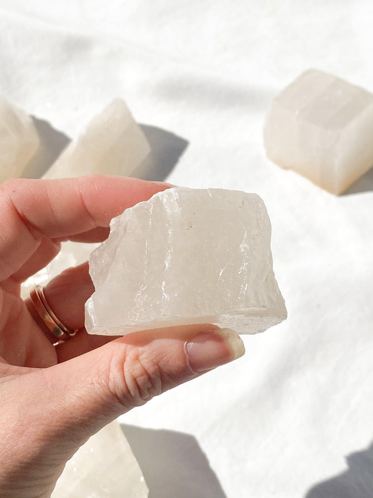 White Calcite Rough | Large - Unearthed Crystals