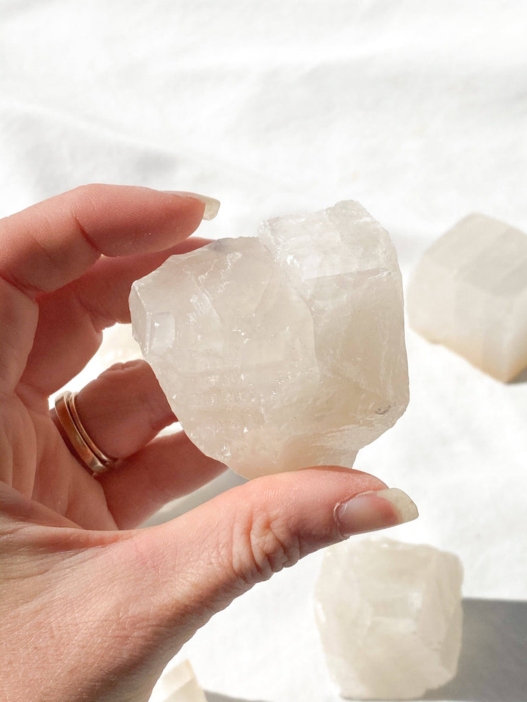White Calcite Rough | Large - Unearthed Crystals