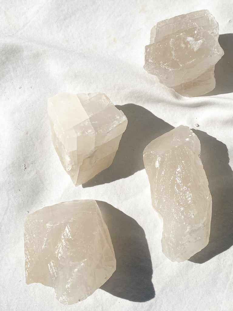 White Calcite Rough | Extra Large - Unearthed Crystals