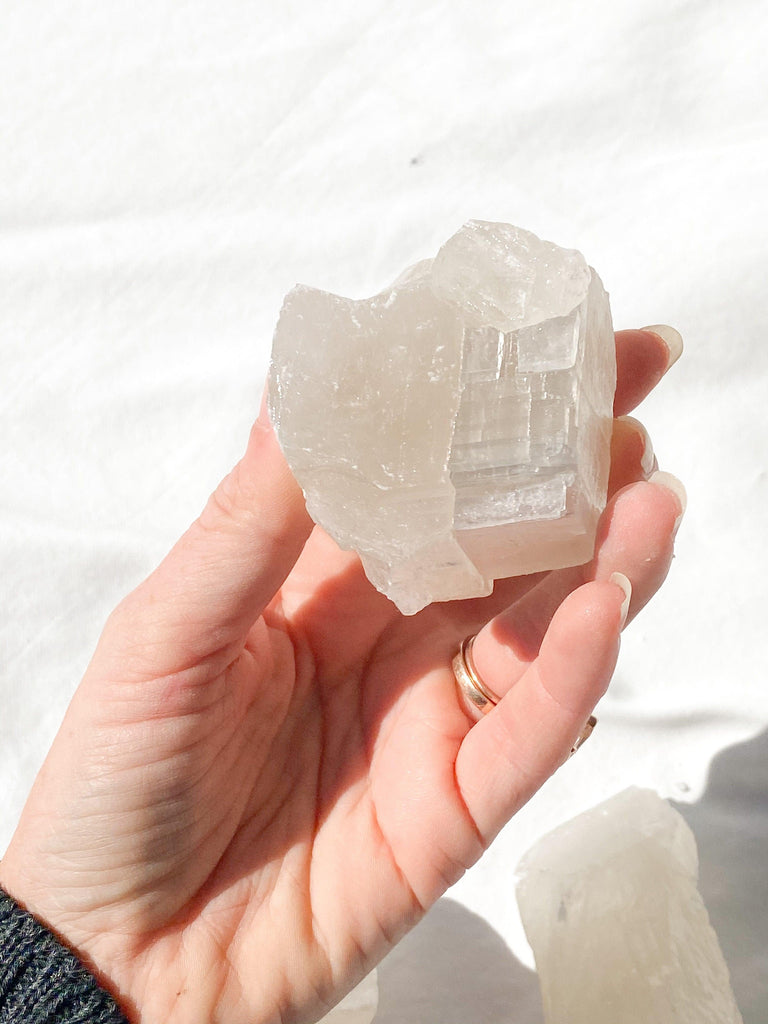 White Calcite Rough | Extra Large - Unearthed Crystals