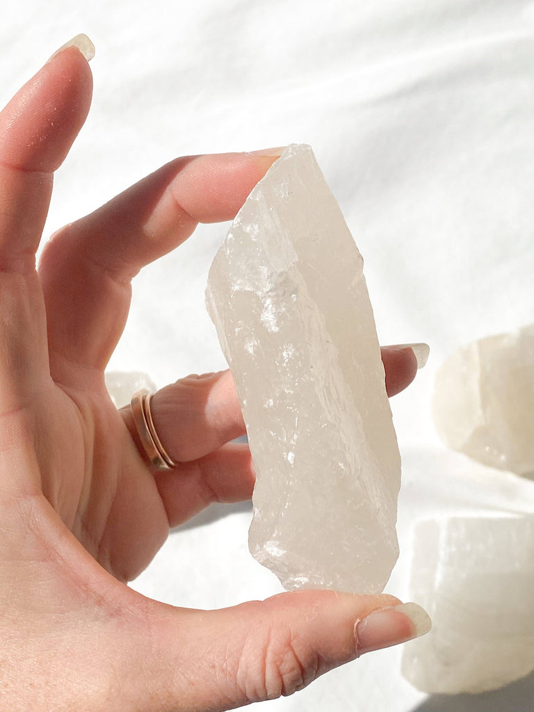 White Calcite Rough | Extra Large - Unearthed Crystals