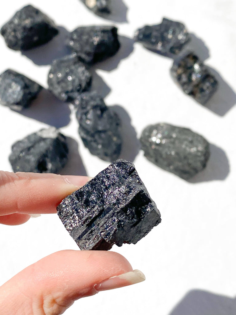 Black Tourmaline Rough | Small - Unearthed Crystals