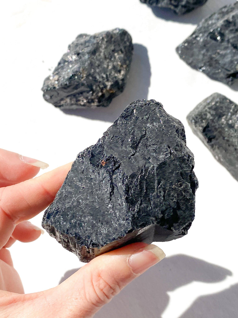 Black Tourmaline Rough | Extra Large - Unearthed Crystals