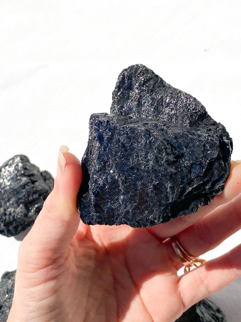Black Tourmaline Rough | Extra Large - Unearthed Crystals