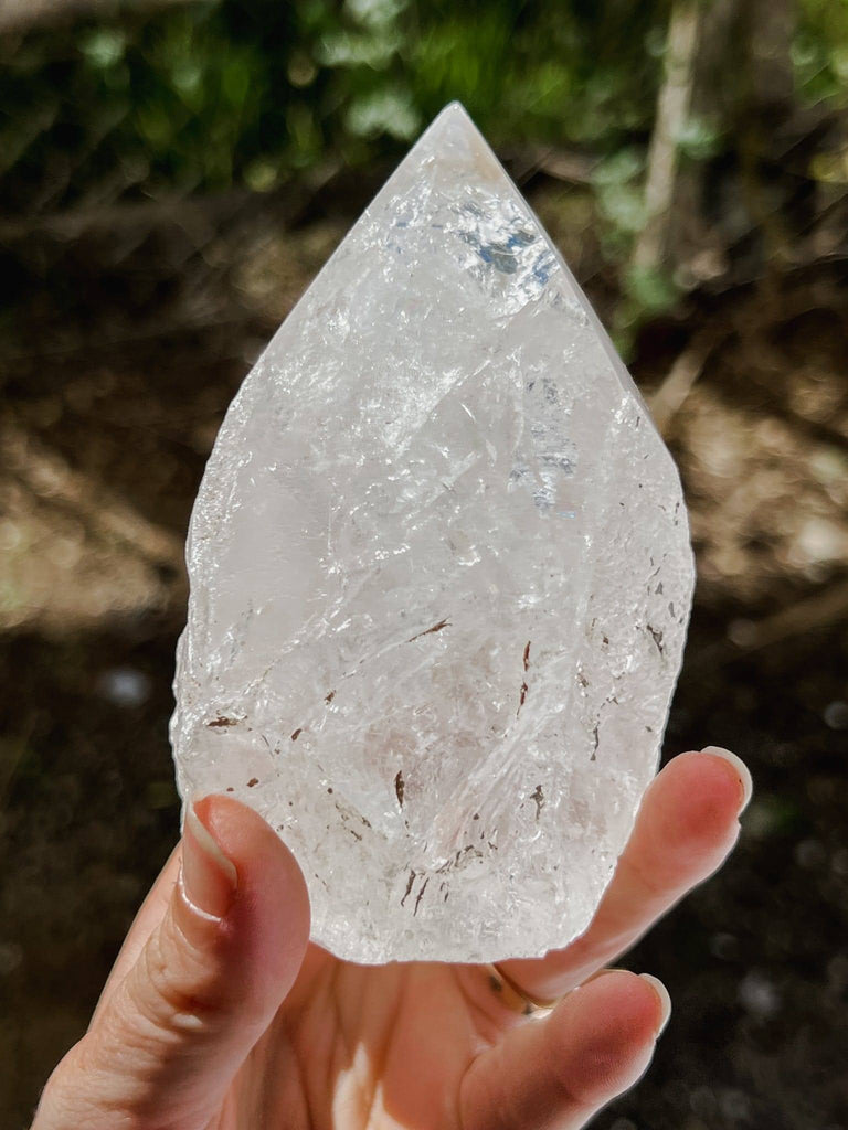 Polished Point Rough | Clear Quartz - Unearthed Crystals