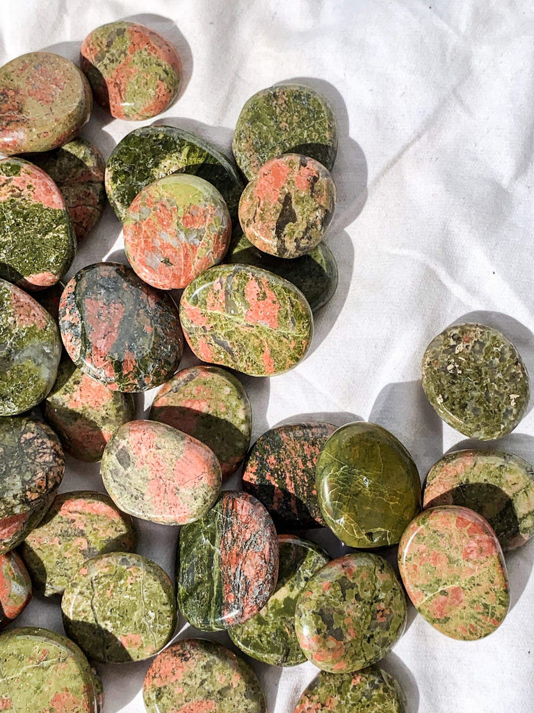 Unakite Coin - Unearthed Crystals
