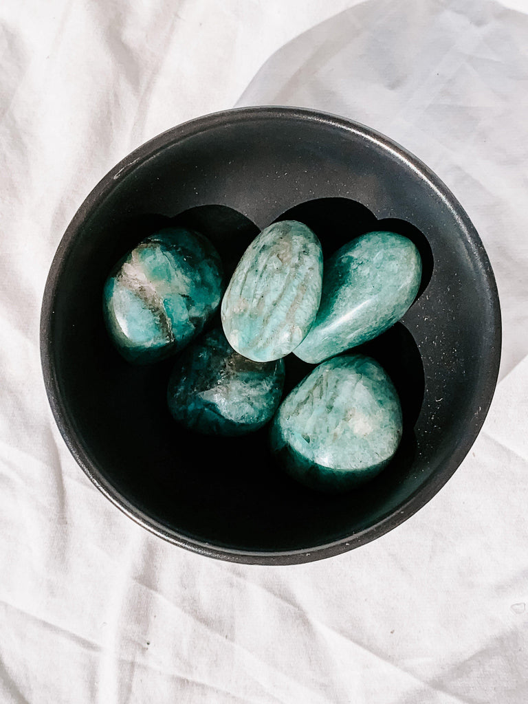 Amazonite Palm Stone | Extra Small - Unearthed Crystals