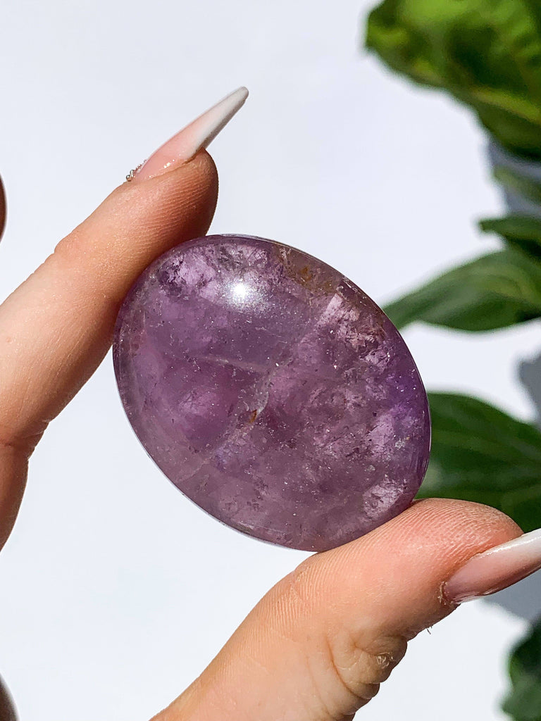 Amethyst Pillow Palm Stone - Unearthed Crystals