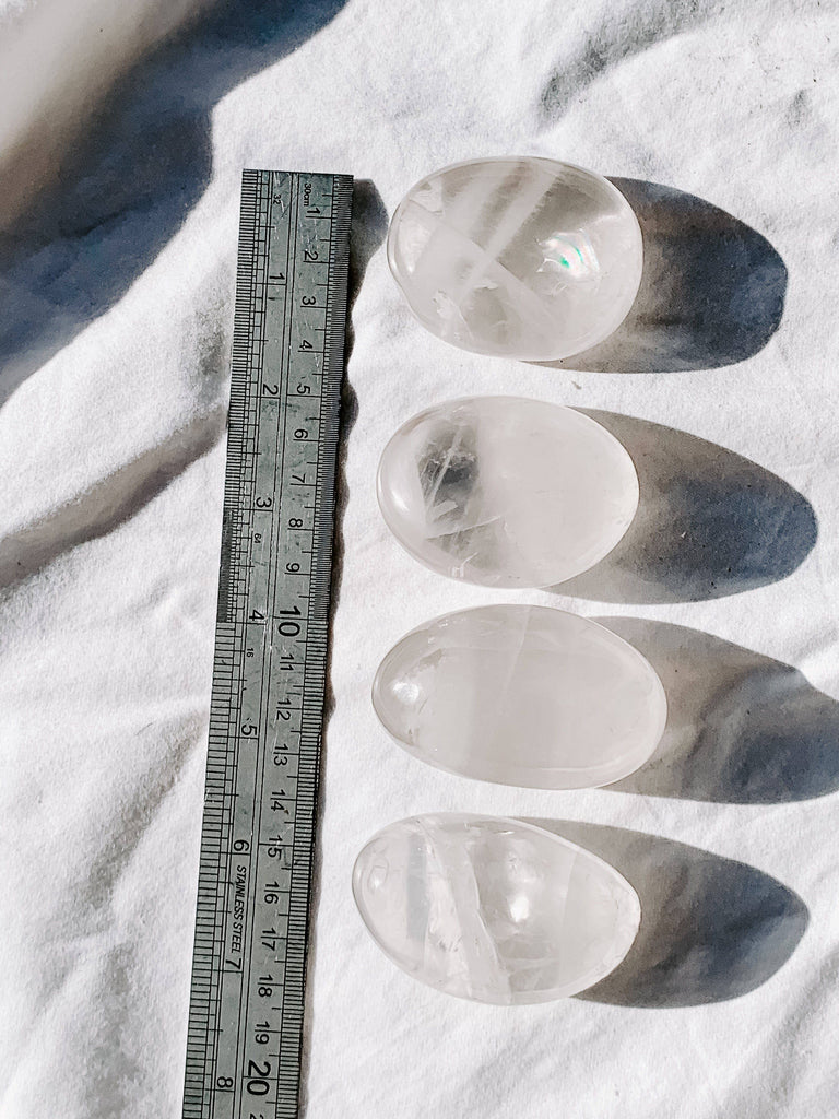Girasol Quartz Palm Stone | Large - Unearthed Crystals