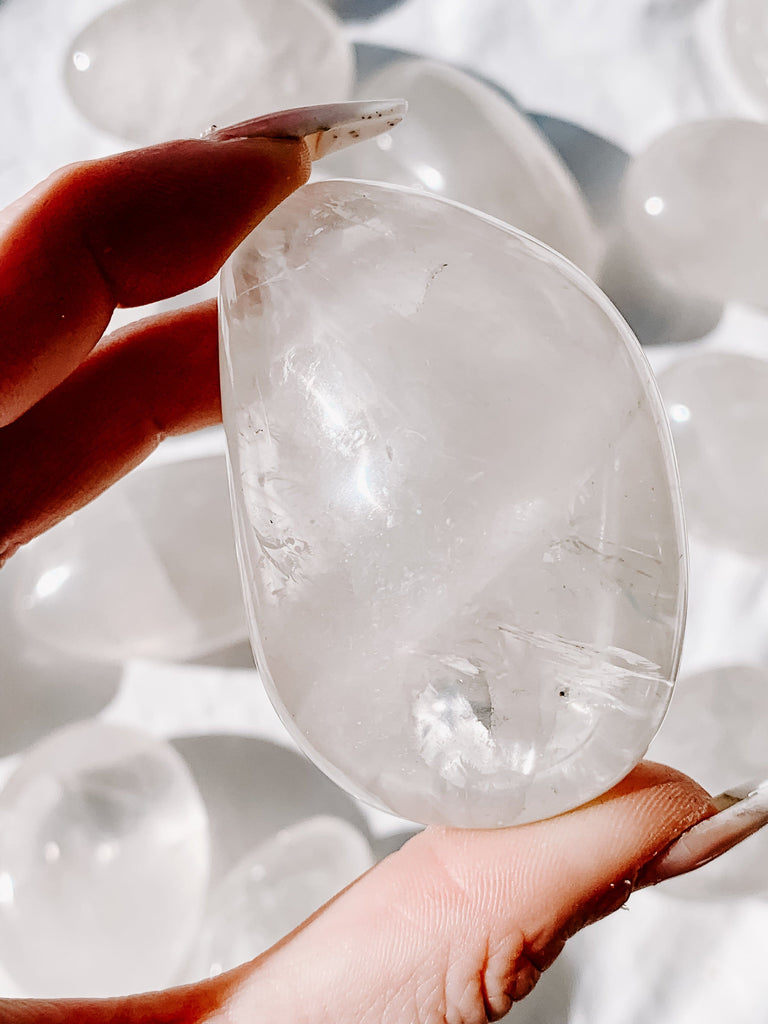 Girasol Quartz Palm Stone | Large - Unearthed Crystals