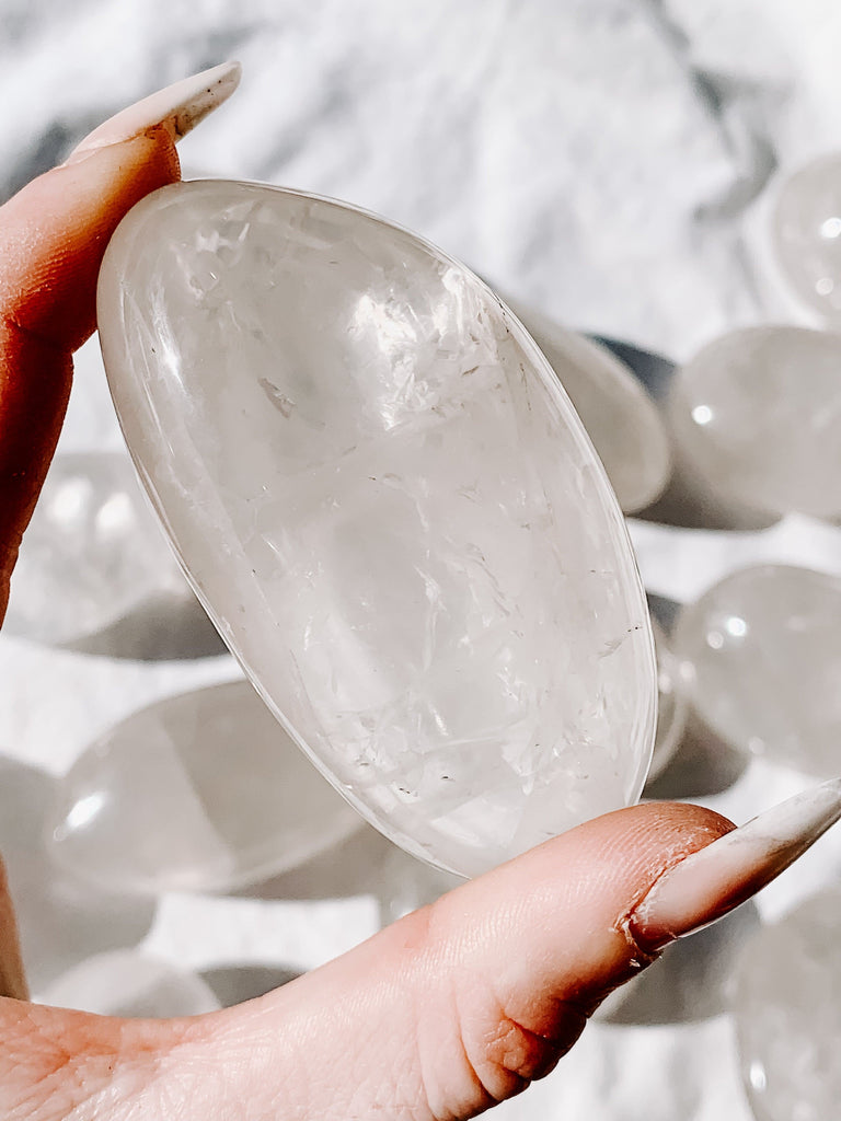 Girasol Quartz Palm Stone | Large - Unearthed Crystals