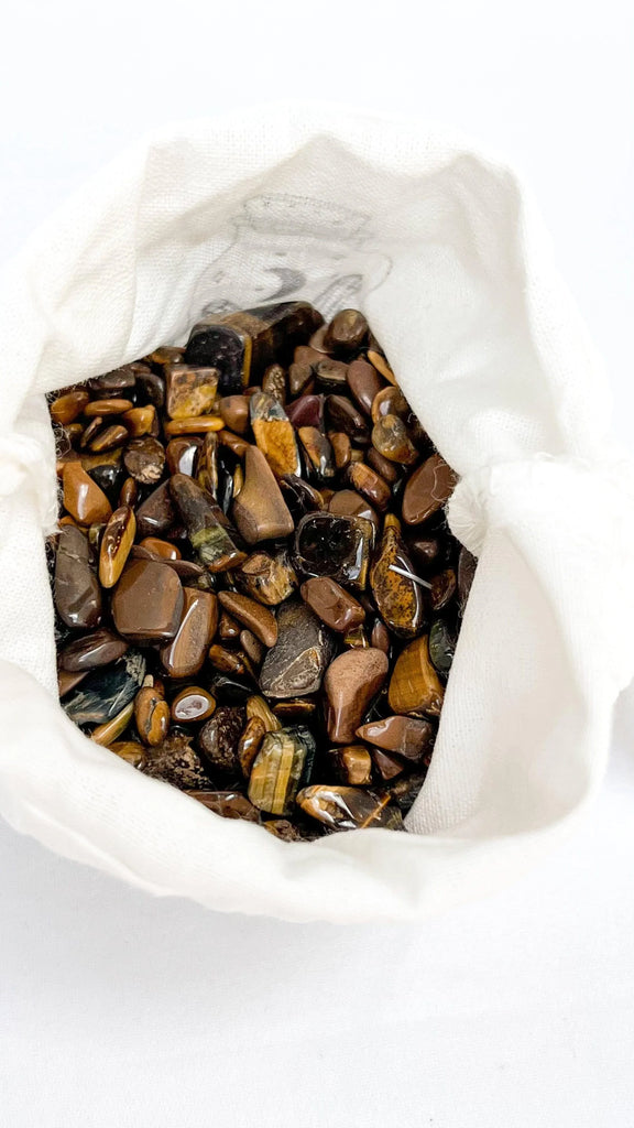 Tiger Eye Chips | 250g Bag - Unearthed Crystals