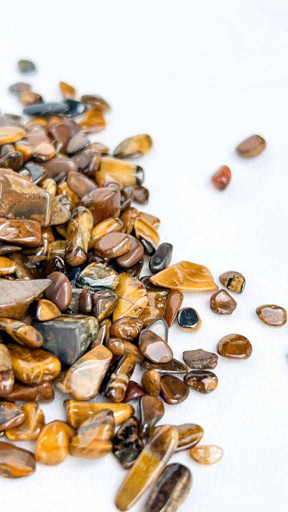 Tiger Eye Chips | 250g Bag - Unearthed Crystals