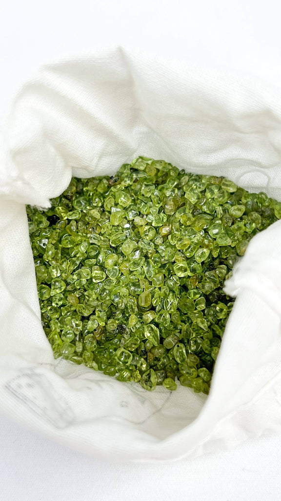 Peridot Chips | 100g Bag - Unearthed Crystals