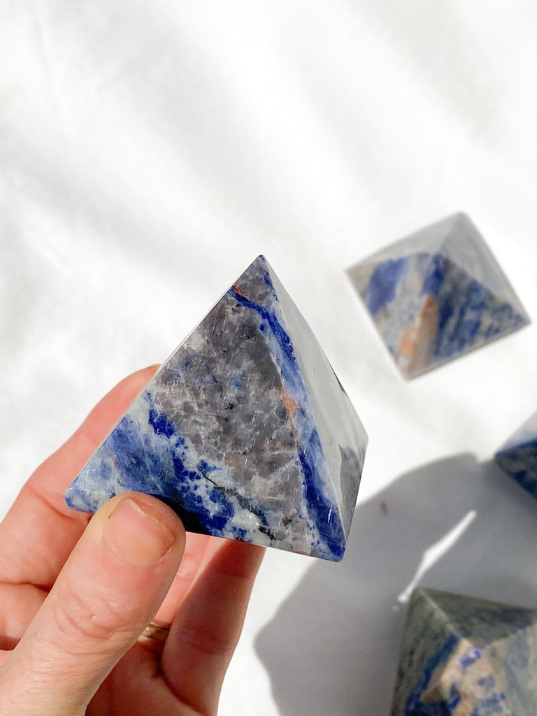 Sodalite Pyramid | Medium - Unearthed Crystals