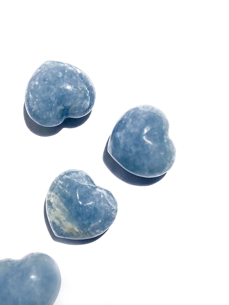 Blue Calcite Puffy Heart | Large - Unearthed Crystals