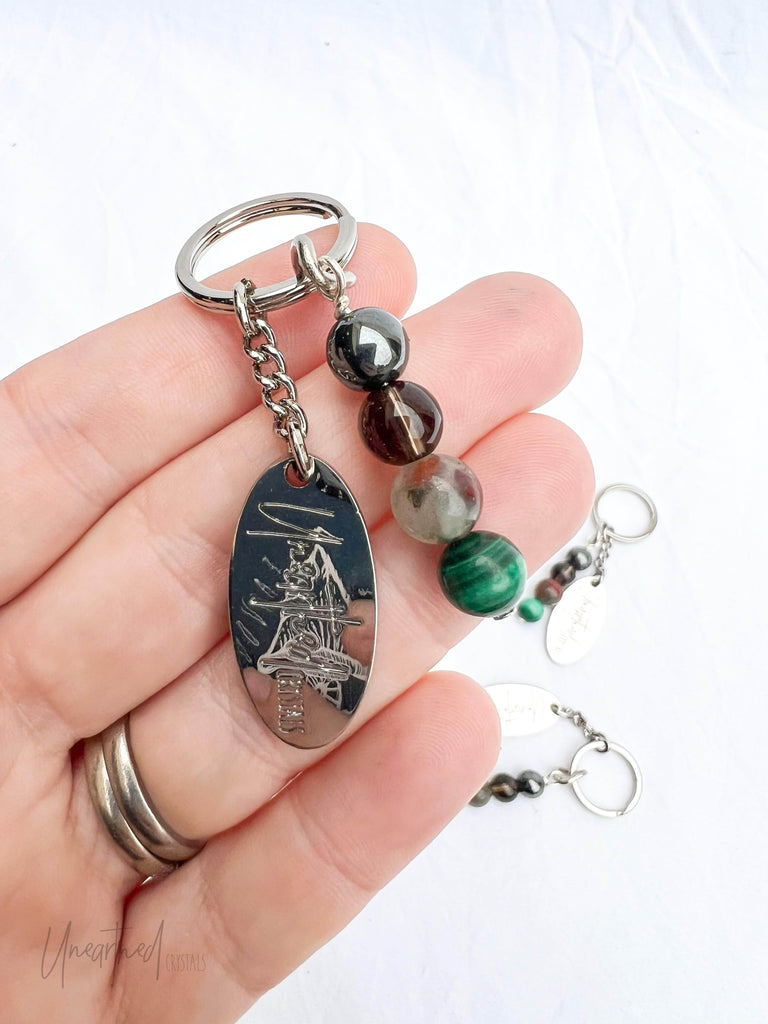 Antidote Keyring | Grounding + Mindfulness © - Unearthed Crystals