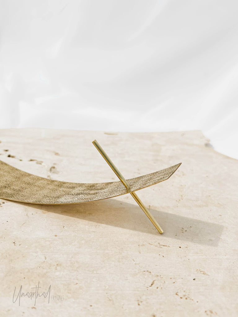 Brass Incense Holder | Antique Hammock - Unearthed Crystals