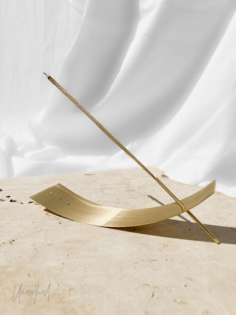 Brass Incense Holder | Satin Hammock - Unearthed Crystals