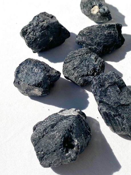 Black Tourmaline on a white background