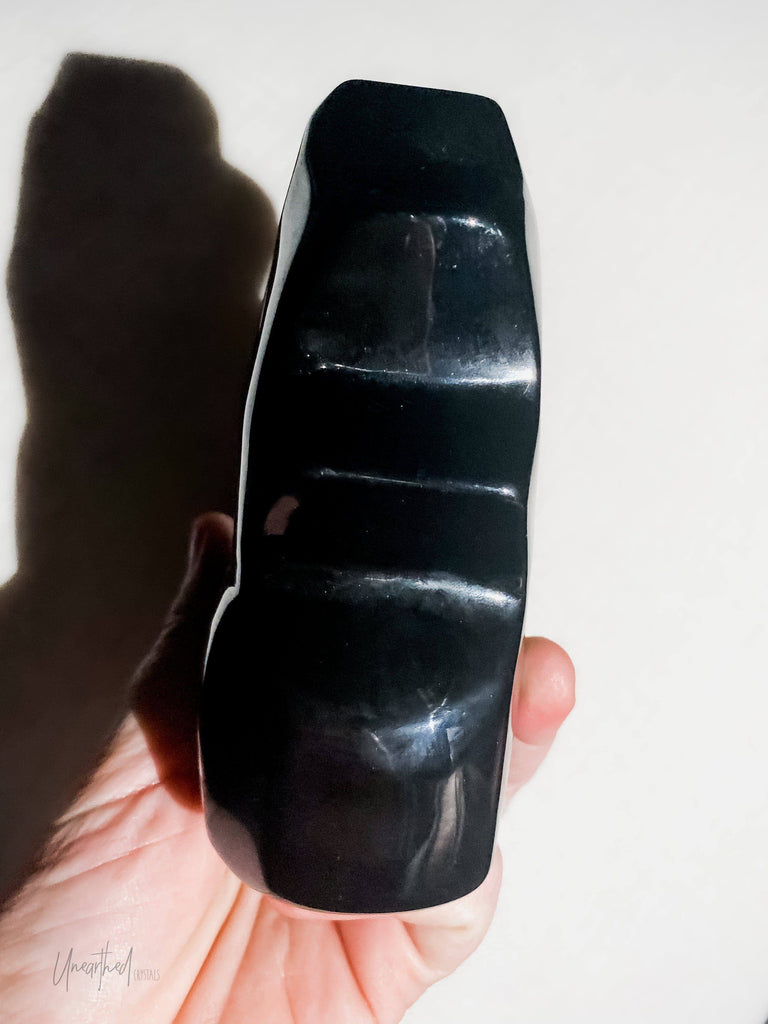 Rainbow Obsidian Flame Carving - Unearthed Crystals