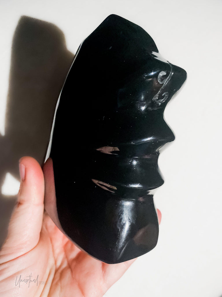 Rainbow Obsidian Flame Carving - Unearthed Crystals