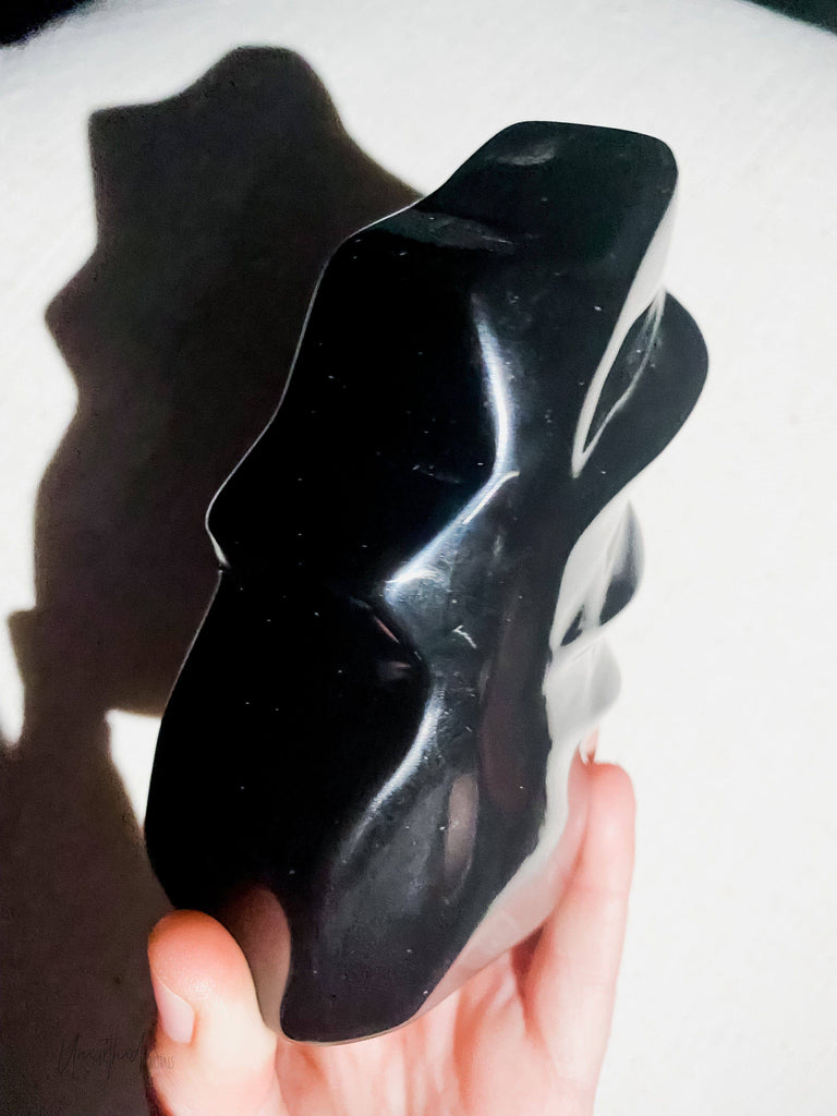 Rainbow Obsidian Flame Carving - Unearthed Crystals