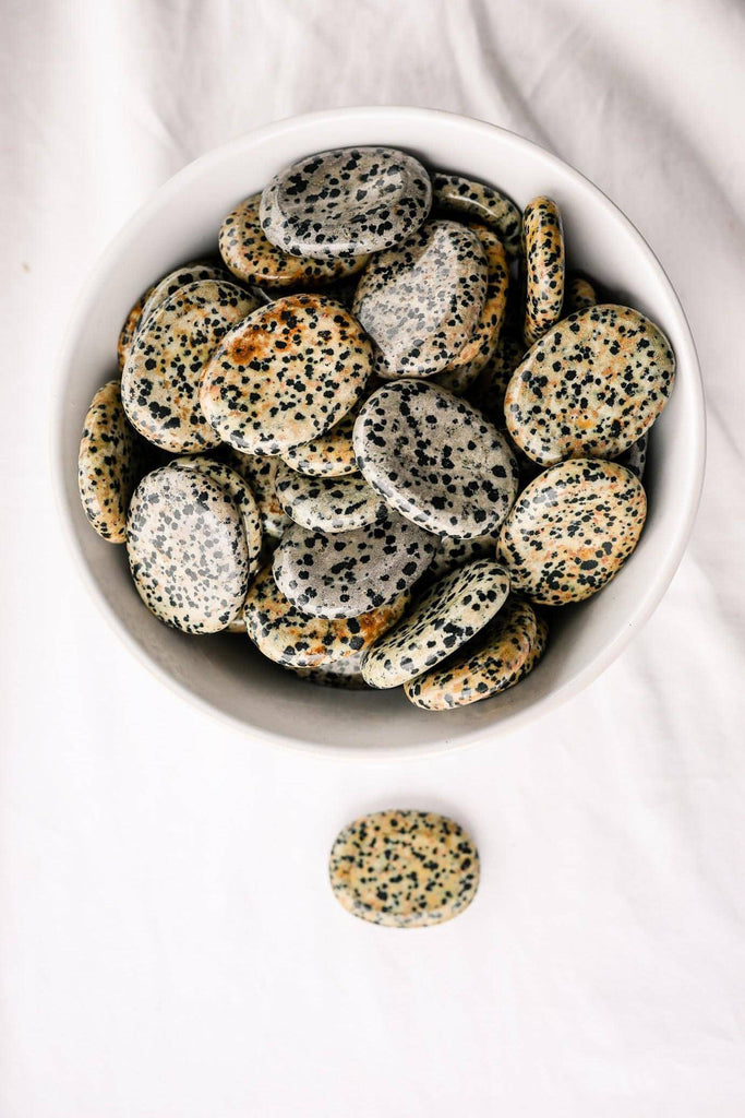 Dalmatian Jasper Worry Stone - Unearthed Crystals