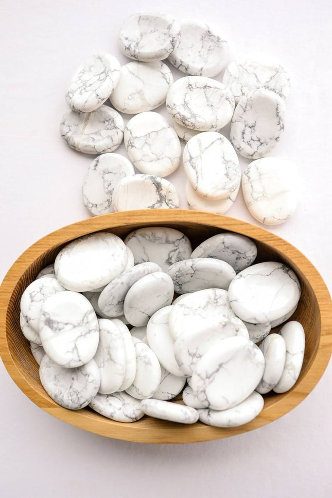 Howlite Worry Stone - Unearthed Crystals